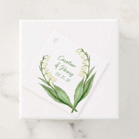 Personalisierte Hochzeit im Tal Geschenkanhänger (Beispiel)