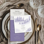 Personalisierte Hochzeit im Winterwald Serviette