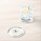 Personalisierte Hochzeit in den Pyrenäen Runder Pappuntersetzer (Vor Ort)