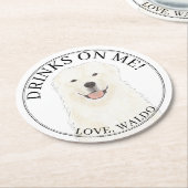 Personalisierte Hochzeit in den Pyrenäen Runder Pappuntersetzer (Angewinkelt)