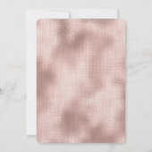 Personalisierte Hochzeit in Rosa Rose Einladung (Rückseite)