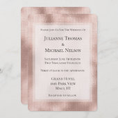 Personalisierte Hochzeit in Rosa Rose Einladung (Vorne/Hinten)