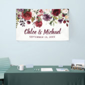 Personalisierte Hochzeit in Rot und Rosa Banner (Messeveranstaltung)