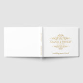 Personalisierte Hochzeit in weißem Rahmen Gästebuch (Voll)