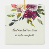 Personalisierte Hochzeit Inspiration Weihnachten Keramikornament (Rückseite)