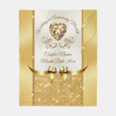 Personalisierte Hochzeit, jedes Jahr Fleecedecke (Vorderseite)