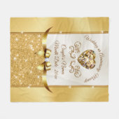 Personalisierte Hochzeit, jedes Jahr Fleecedecke (Vorderseite (Horizontal))