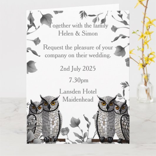 Personalisierte Hochzeit Karte (Gelbe Blume)