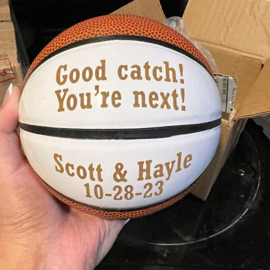 Personalisierte Hochzeit Keepake Basketball