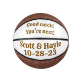 Personalisierte Hochzeit Keepake Basketball (Vorderseite)
