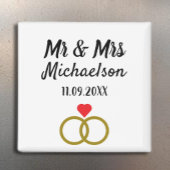 Personalisierte Hochzeit Magnet