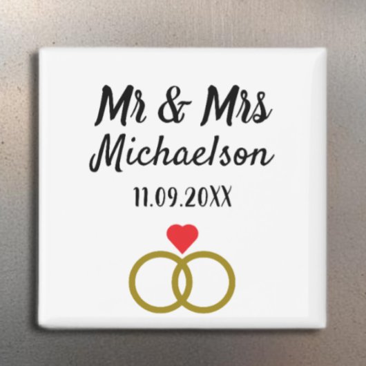 Personalisierte Hochzeit Magnet