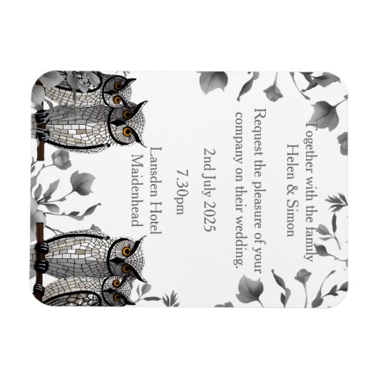 Personalisierte Hochzeit Magnet (Horizontal)