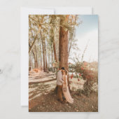 Personalisierte Hochzeit mit 2 Fotos Chic Calligra Einladung (Rückseite)