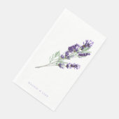 Personalisierte Hochzeit mit Aquarelllavender Serviette (Ecke)