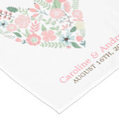 Personalisierte Hochzeit mit Blumenkohl Kurzer Tischläufer (Ecke)