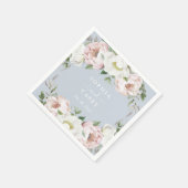 Personalisierte Hochzeit mit Blütenrot Serviette (Ecke)