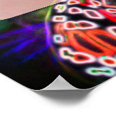 Personalisierte Hochzeit mit bunten Schmetterlinge Poster (Ecke)