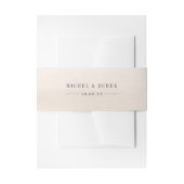 Personalisierte Hochzeit mit gereinigtem Elfenbein Einladungsbanderole (Vorderseite Beispiel)