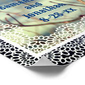 Personalisierte Hochzeit mit Glück Poster (Ecke)