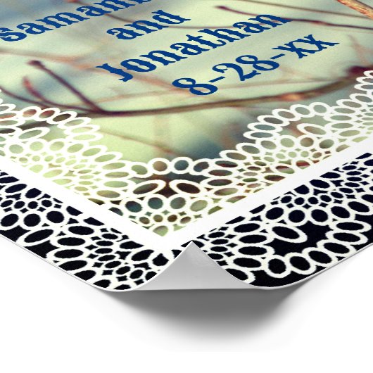 Personalisierte Hochzeit mit Glück Poster (Ecke)