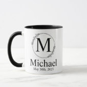 Personalisierte Hochzeit Mit Monogramm Tasse (Links)