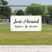 Personalisierte Hochzeit mit nur verheiratetem Aut Banner (Insitu)