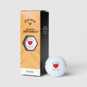 Personalisierte Hochzeit mit Red Heart Couple Init Golfball (Verpackungen)