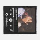 Personalisierte Hochzeit mit Scannable Code für Mu Fleecedecke (Vorderseite (Horizontal))