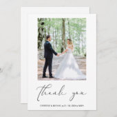 Personalisierte Hochzeit mit schönem Skript - Dank Dankeskarte (Vorne/Hinten)