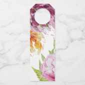 Personalisierte Hochzeit mit Wasserfarben Flaschenanhänger (Rückseite)