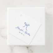 Personalisierte Hochzeit mit weißem und blauer wei Geschenkanhänger (Beispiel)