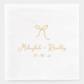 Personalisierte Hochzeit mit weißer Hand Servietten Mit Folie (Vorderseite)