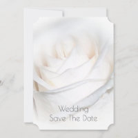 Personalisierte Hochzeit mit weißer Rose retten da