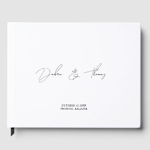 Personalisierte Hochzeit Modern Minimalistisch Sch Gästebuch