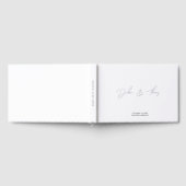 Personalisierte Hochzeit Modern Minimalistisch Wei Gästebuch (Voll)