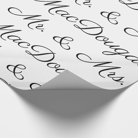 Personalisierte Hochzeit Name-Heirat Gfitwrap B u. Geschenkpapier (Ecke)