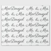 Personalisierte Hochzeit Name-Heirat Gfitwrap B u. Geschenkpapier (Flach)
