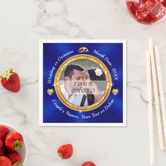 Personalisierte Hochzeit Napkins BULK mit Ihrem FO Serviette (Beispiel)