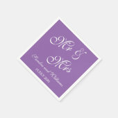 Personalisierte Hochzeit Napkins | Herr und Frau Serviette (Ecke)