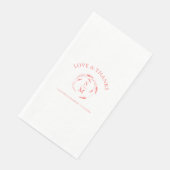Personalisierte Hochzeit Napkins Mit Monogramm Pea Serviette (Ecke)