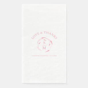 Personalisierte Hochzeit Napkins Mit Monogramm Ros Serviette