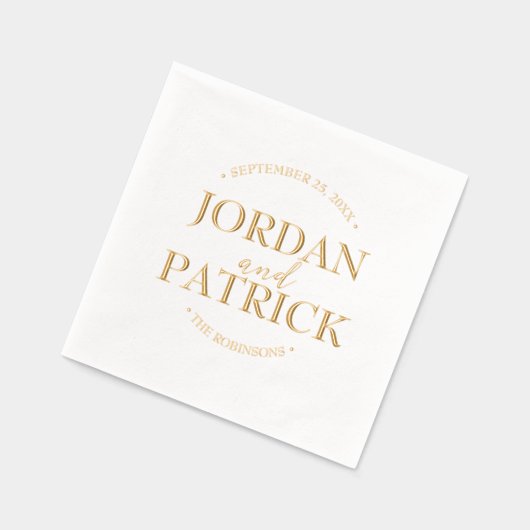 Personalisierte Hochzeit Napkins Paare Name und Da Servietten Mit Folie (Links)