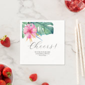 Personalisierte Hochzeit Napkins Rosa Blume Serviette (Beispiel)