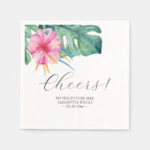 Personalisierte Hochzeit Napkins Rosa Blume Serviette (Vorderseite)