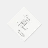 Personalisierte Hochzeit Napkins Serviette (Ecke)