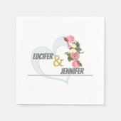 Personalisierte Hochzeit Napkins Serviette (Vorderseite)