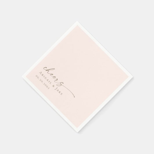 Personalisierte Hochzeit Napkins Serviette (Ecke)