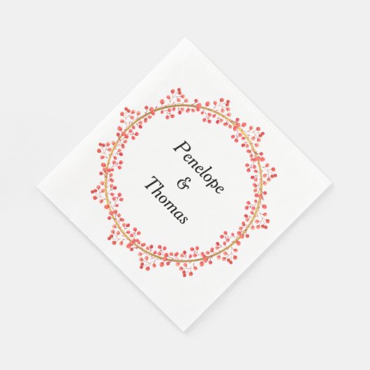 Personalisierte Hochzeit- oder Duschnapkins Serviette (Ecke)