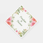 Personalisierte Hochzeit- oder Duschnapkins Serviette (Ecke)